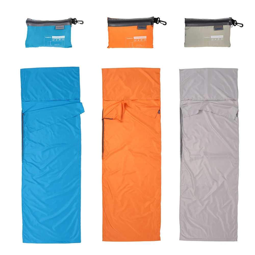 TOMSHOO 70*210CM Outdoor Travel Camping Hiking Polyester Pongee Healthy Sleeping Bag Liner with Pillowcase Portable Lightweight - view 3