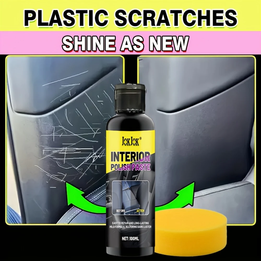 

1 шт. JOKJOK Deep Shine Воск для обновления салона автомобиля — высококачественное полимерное покрытие из АБС-пластика для приборной панели, бампера, сидений и вкладышей для шин — многоразовое использование