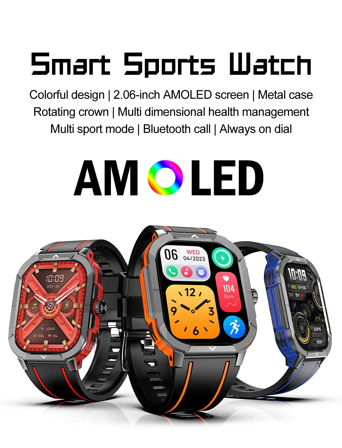 

2024 New HK56 Smart watches fitness trackern Call Large Screen Bluetooth Women Men smartwatch hombre nfc for smart watch xiaomi