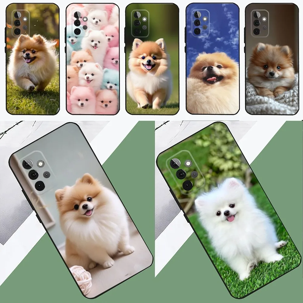 Cute Pomeranian Dogs   Phone Case For SamsungS24,23,22,21,S20 ,Pro10,S30Plus,S9,20lite Ultra Black Cover