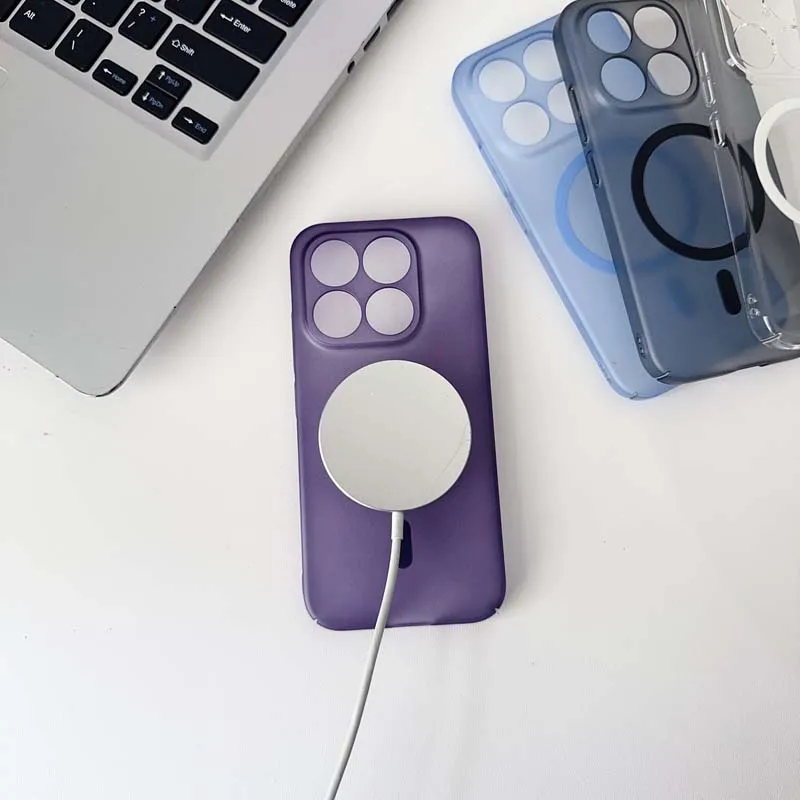 Luxury Shockproof Clear Acrylic Magsafe Magnetic Case for Xiaomi 17 Pro Max Wireless Charge Back Cover for Xiaomi 17Pro