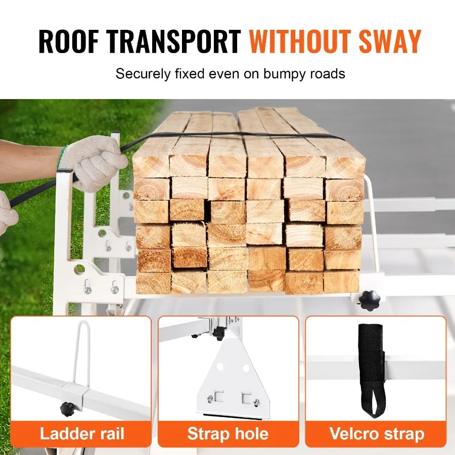 Trailer Ladder Rack Van Roof Ladder Rack 800 lbs 56.763 inch Adjustable