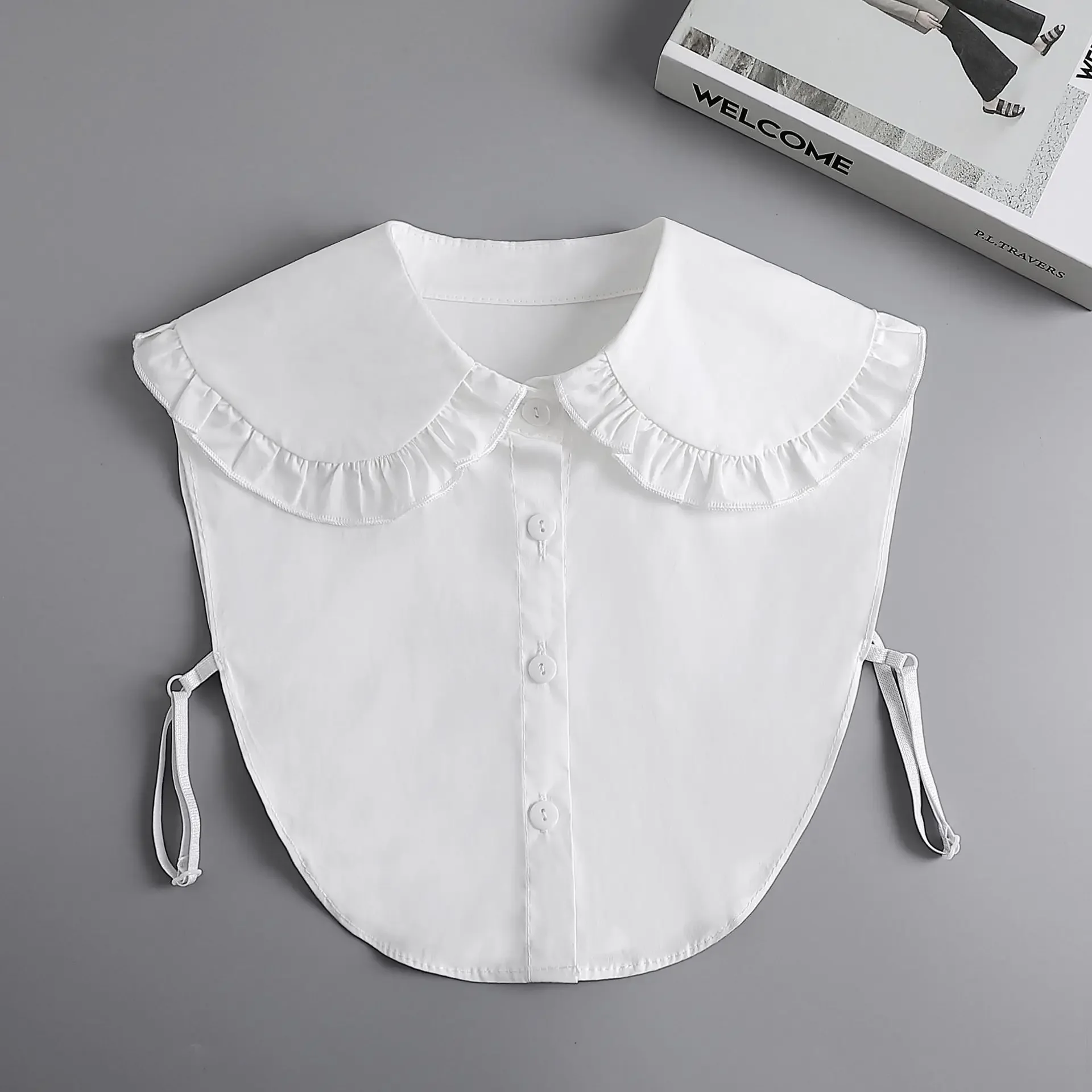 Women Fashion Lapel Fake Collars for Womens Shirt False Collars Button Down Detachable Half Shirt Collar Clothes Accessories