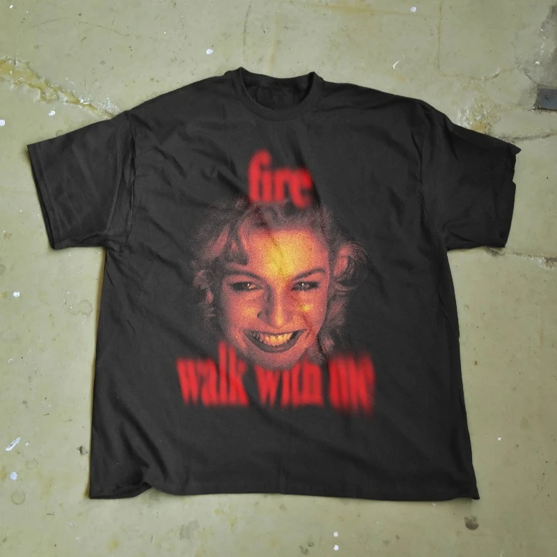 Twin Peaks Laura Palmer T-Shirt  Fire Walk With Me, David Lynch Horror All-season casual comfortable base layer T-shirt, unisex.