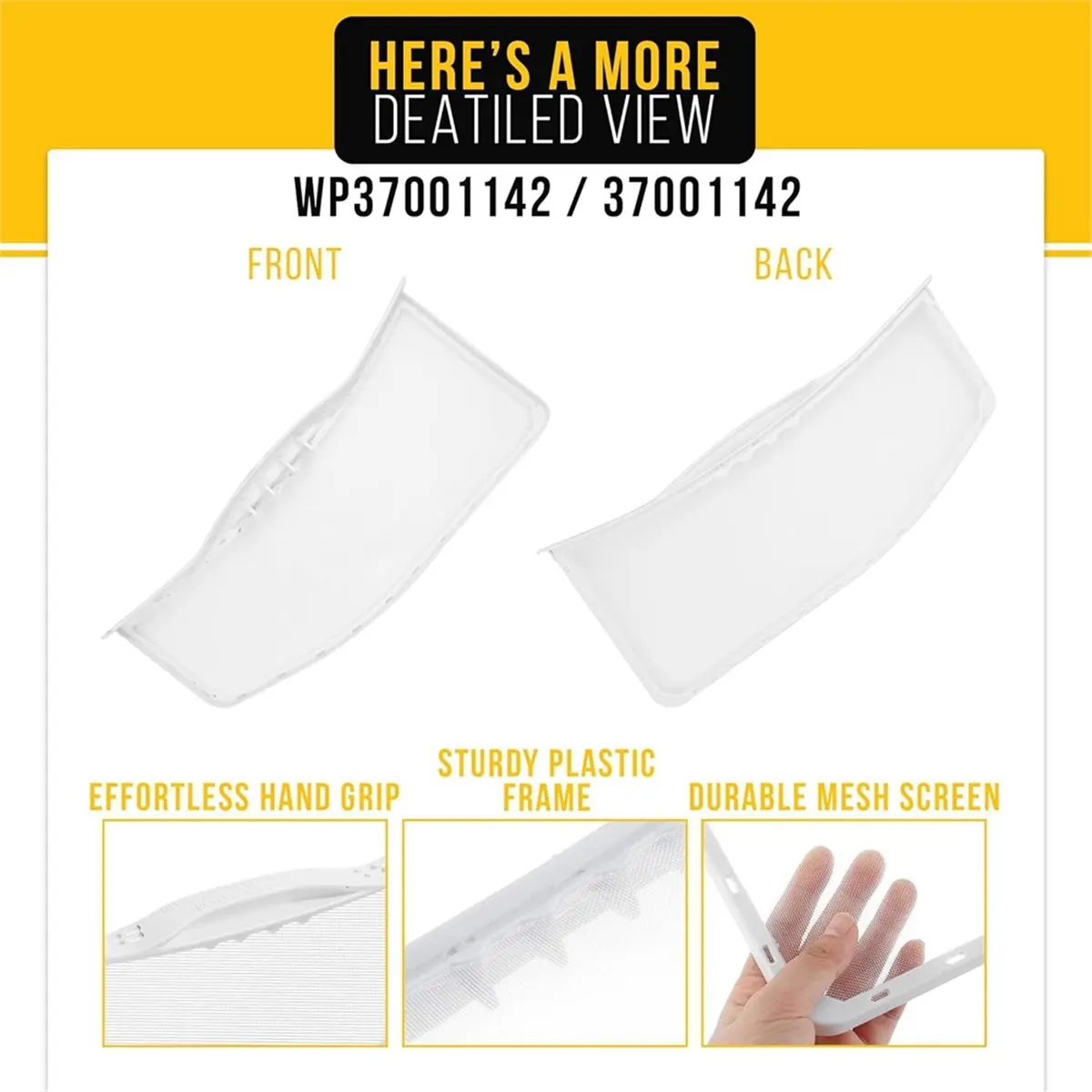 Big Discount WP37001142 Dryer Lint Filter for Whirlpool Amana Dryer Lint Screen,Replace AP6008778,37001142A, 40124401,37001142
