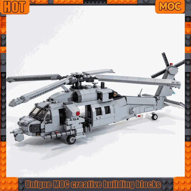 1536PCS Multi Mission Rescue Helicopter Rotor Aircraft Model Building Blocks Kit Sea Air Series DIY Assembly Educational Gifts