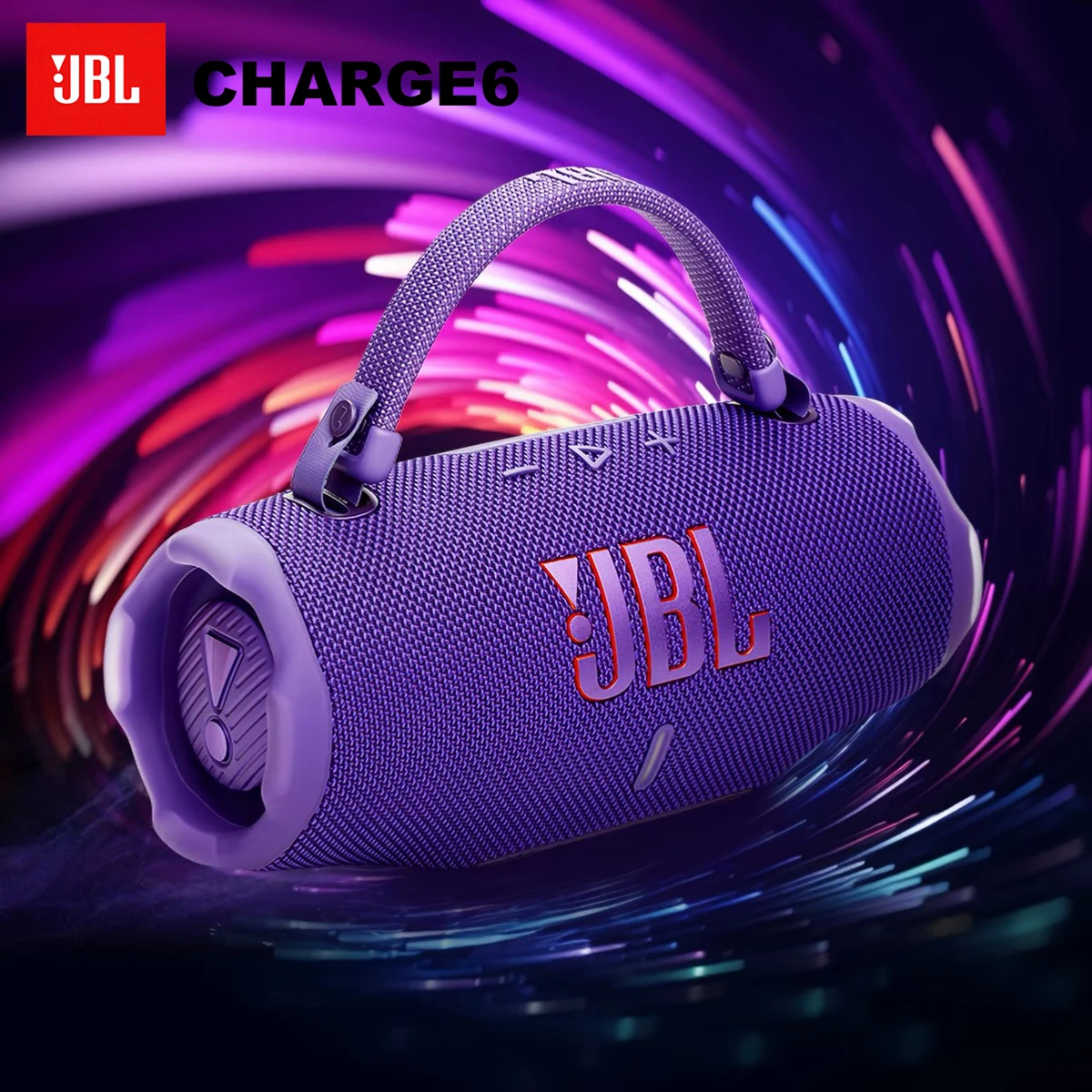 JBL Charge6 Wireless Waterproof Speaker IP67 Deep Bass 20H Battery TWS Pairing for Pool Beach Backyard Gathering
