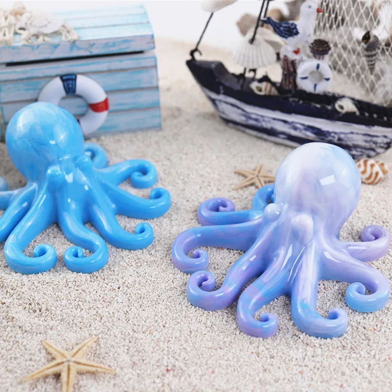 Ocean Octopus Mirror Silicone Mold DIY Ornament Crystal Epoxy Resin Mold