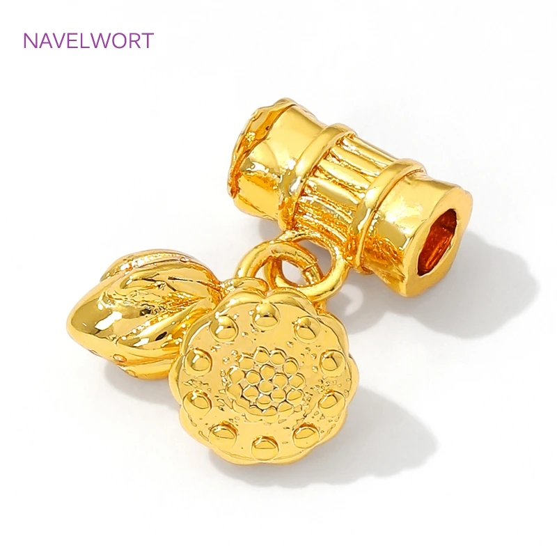 18K vergoldeter Messing-Anhänger-Verbinder, Anhängerbögen für Anhänger, Charms für Schmuck, DIY-Halsketten-Schmuckherstellungszubehör