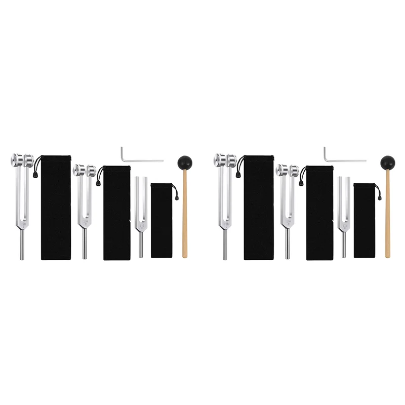 

A51Q-6X Tuning Fork Set (128Hz, 256Hz, 512Hz), Tuning Forks For Chakra/ Healing/ Sound Therapy Instruments