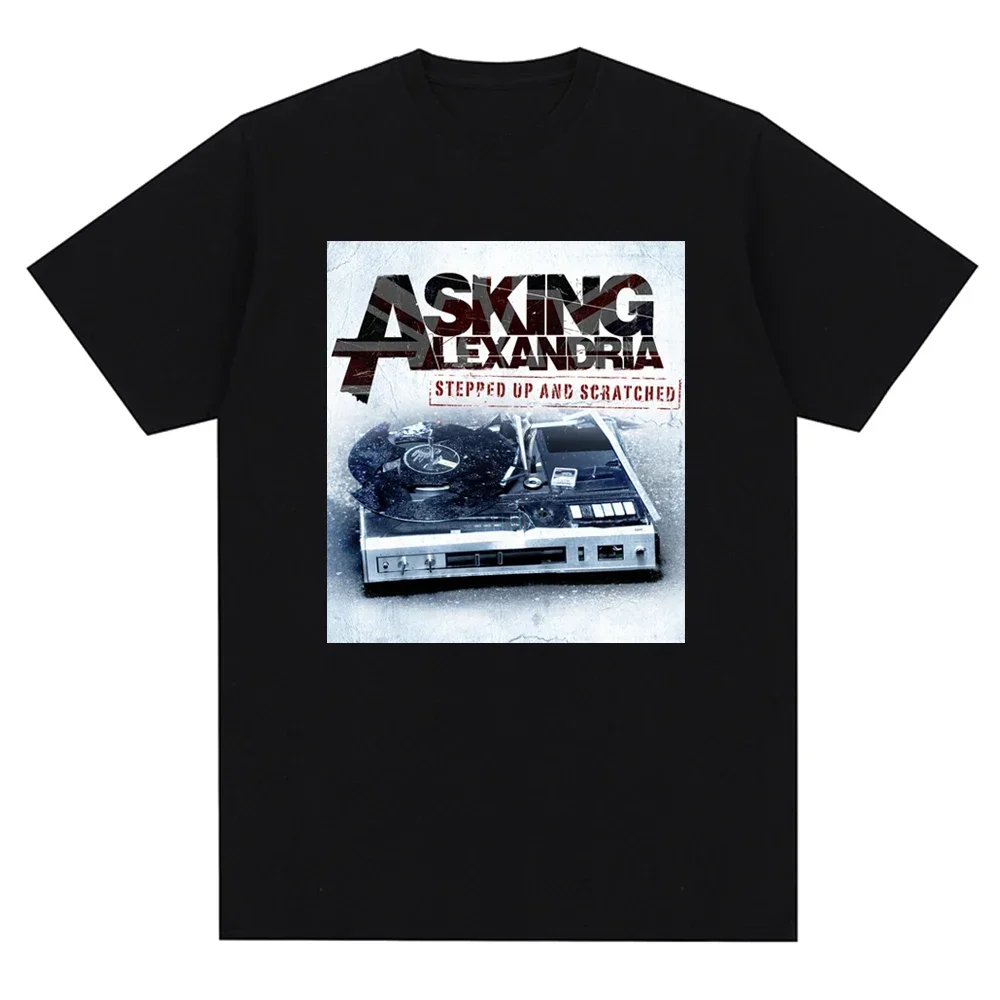 

2024 T Shirt For Men Asking Alexandrias Metalcore Band Graphic Print Short Sleeve T-Shirt Harajuku Casual Cotton Summer Clothes