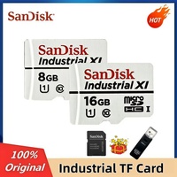 Original SanDisk 8GB 16GB TF Memory Card C10 U1 Industrial Wide Temperature MLC microSDHC Card with SD Card Adapter