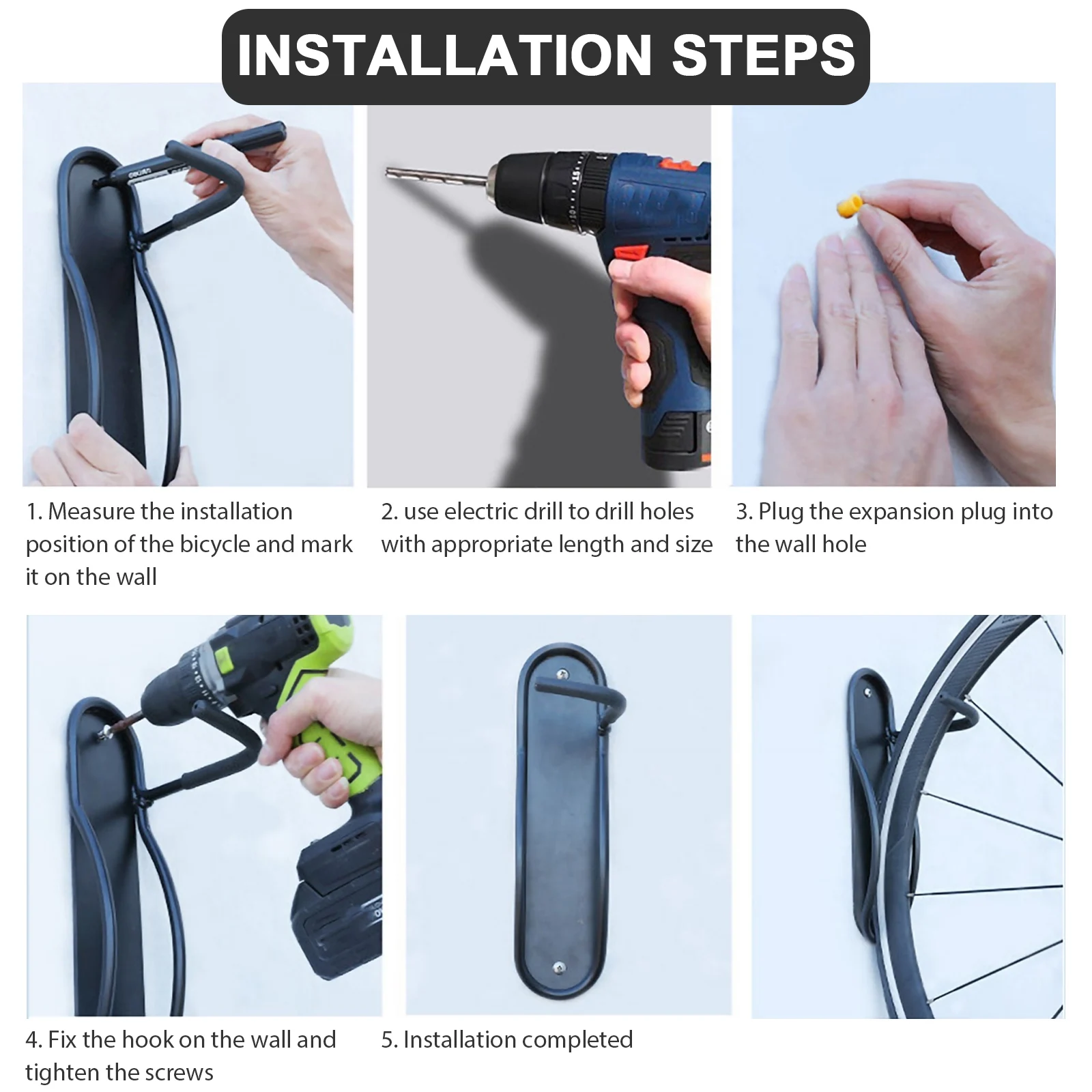 

Bike Hanger Heavy Duty Steel Wall Mount Rack Sturdy Holder for Home Shop Storage Display St Bike Accessory Car Trunk ganizer