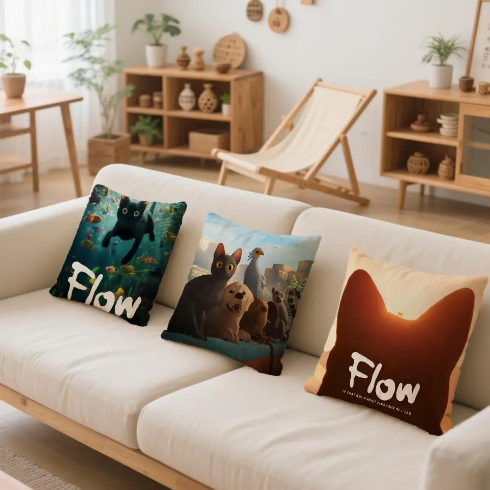 Cartoon Movie F-Flow Cushion Cover Comfortable Reversible Pillow Cover Ideal for Car Sofa Bedroom & Beyond