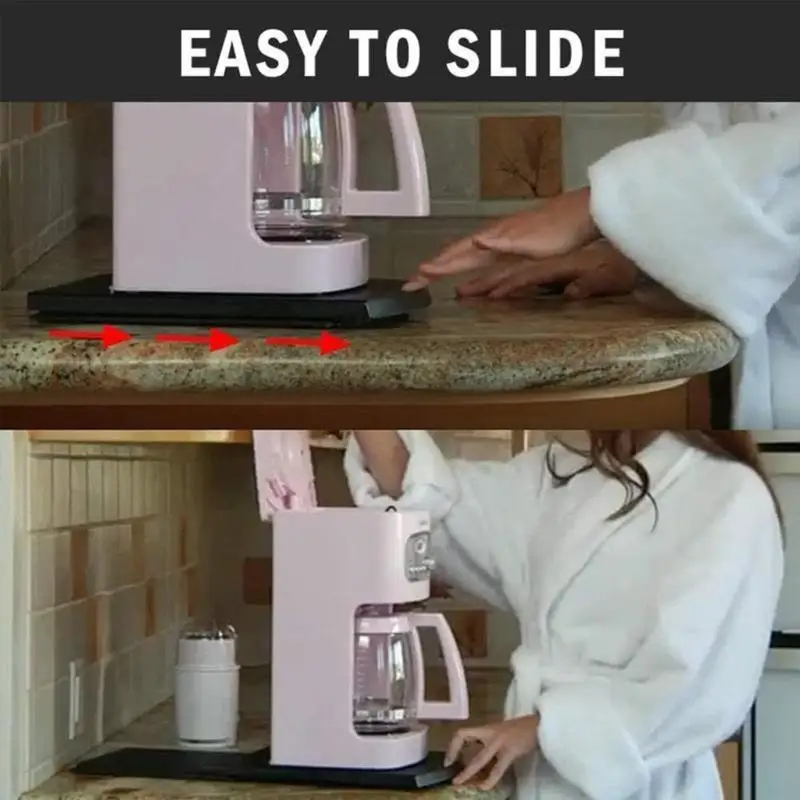 Square Handy Caddy Movable Coffee Machine Base Home Stretch Base Coffee Machine Base Plate for Appliances Toaster Mixer