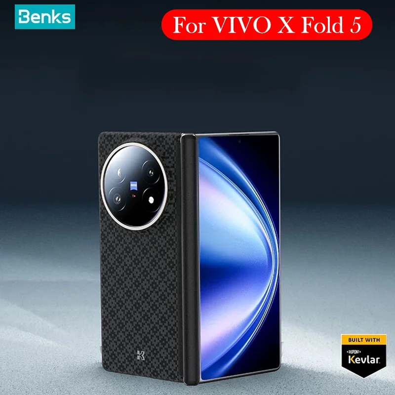 

Benks Carbon Fibre Case For VIVO X Fold 5 Kevlar Wireless Charging Back Cover Case for VIVO X FOLD 5