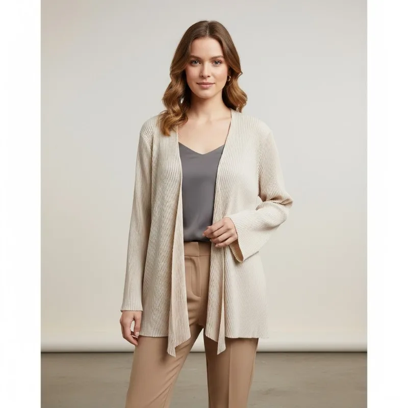 

Плиссированная куртка Miyake Plisse 2026: Новинка Весны, Утонченный дизайн, Однотонная, Универсальная, Элегантная, Свободная, Тонкая, Кардиган-топ с плиссировкой