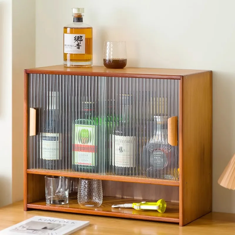 Living room wine  against the wall Locker display high-end integrated  Wine display cabinet Small display cabinet