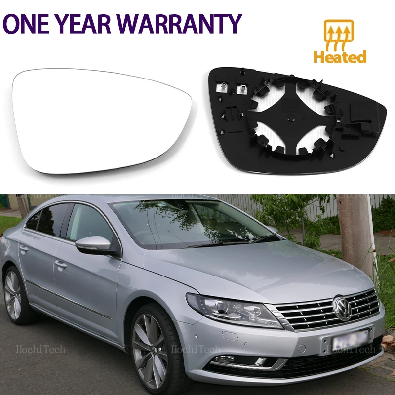 Door Wing Mirror Heated Side Mirror Glass for Volkswagen VW CC 08-16, EOS Scirocco, Jetta MK6 Passat B7 Bettle A5 EU