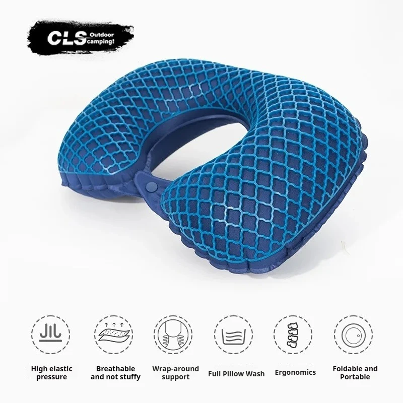 

CLS Press Inflatable U-shaped Pillow Self-driving Tour Long-distance Train Aircraft Portable Neck Travel Office Nap Pillow