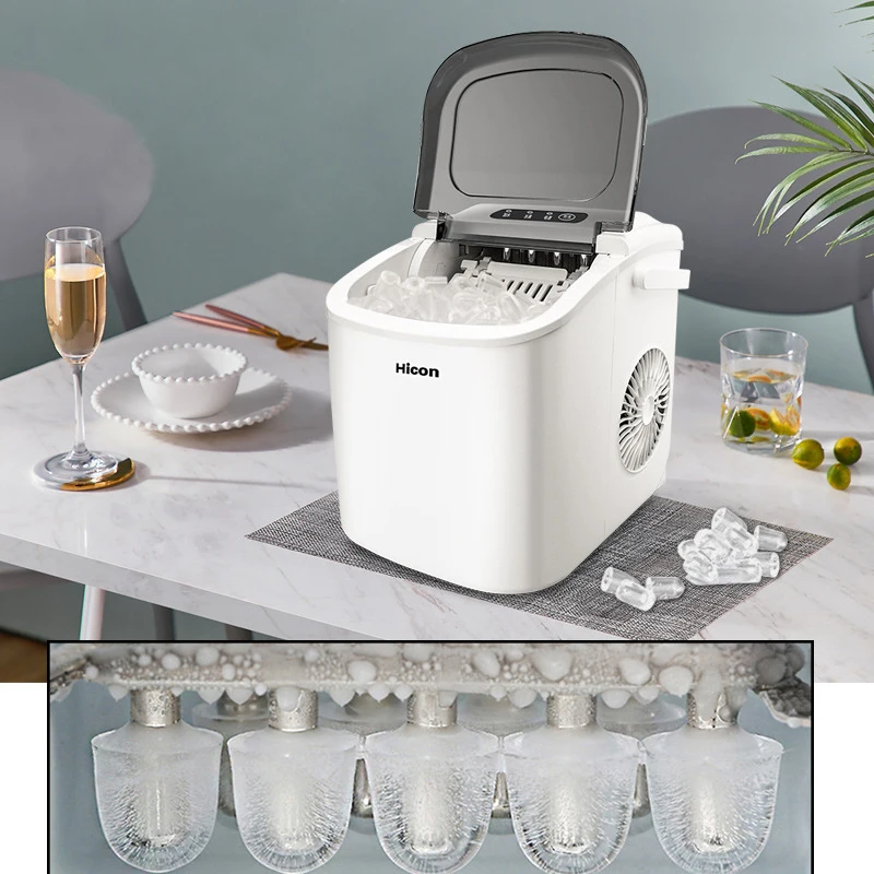 Portable Automatic Countertop Ice Maker Machine 7-15mins Fast Icing Ice Cube Maker Bullet Shape Water Cooler Machine A Glacon