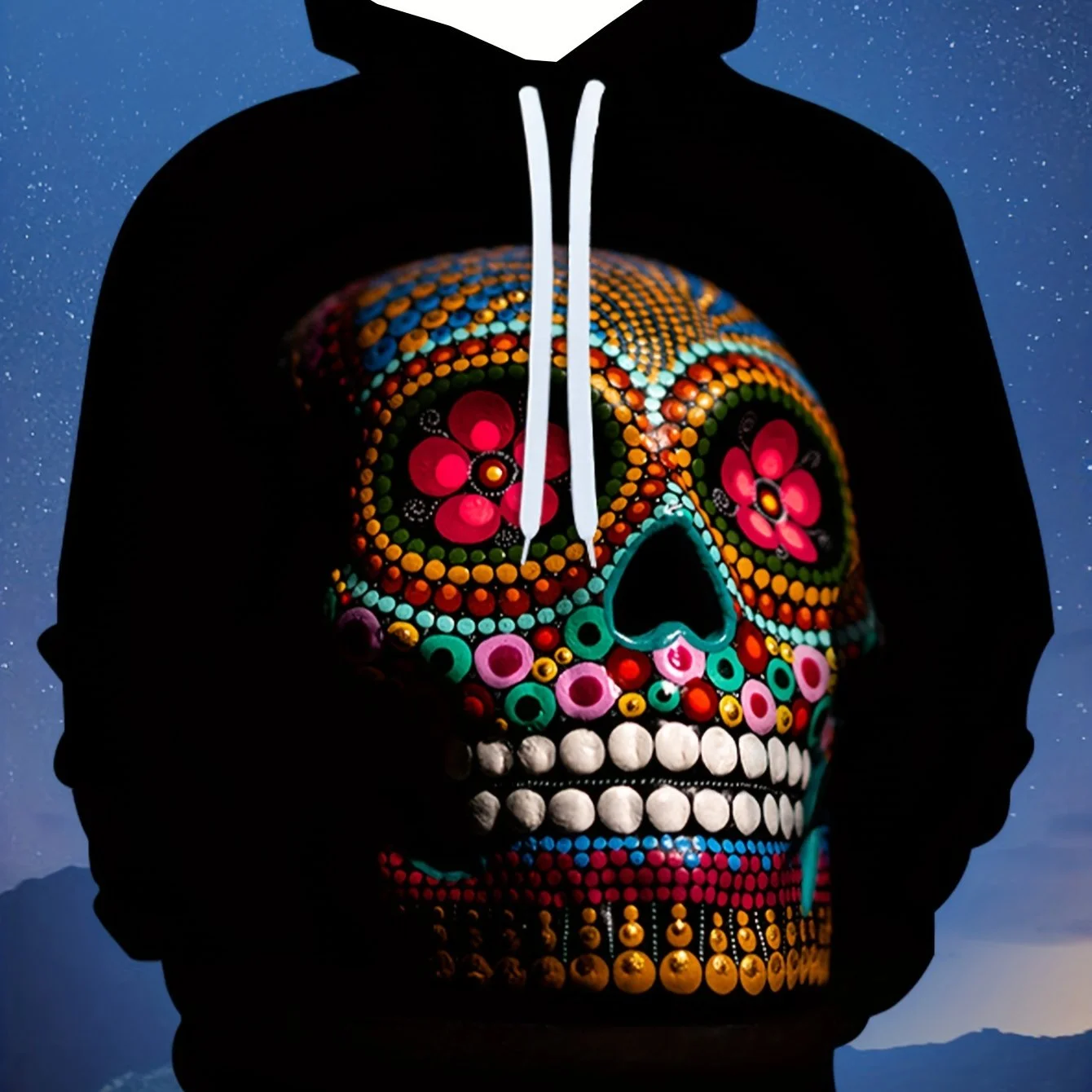 Sudaderas con capucha con estampado de calavera de México para hombre, ropa Retro con estampado 3D de terror gótico, Sudadera con capucha con cremallera, Jersey Unisex, chaquetas