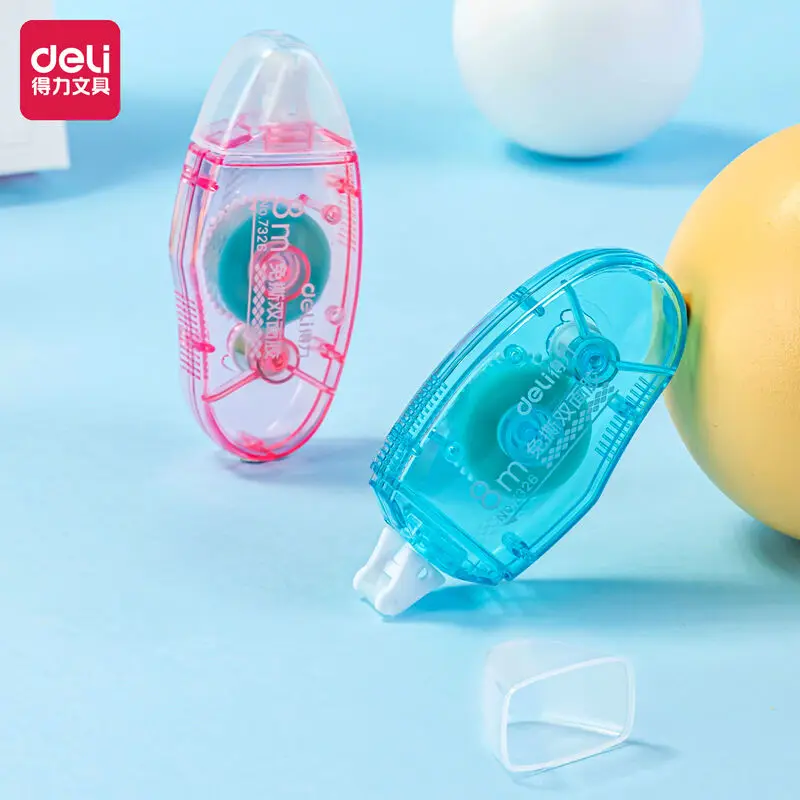 2022 Deli Đôi Băng Keo 2 Mặt Học Đồ Văn Phòng 8M Keo Con Lăn Двухсторонний Скотч Cho Thêu Sò Hàng Thủ Công