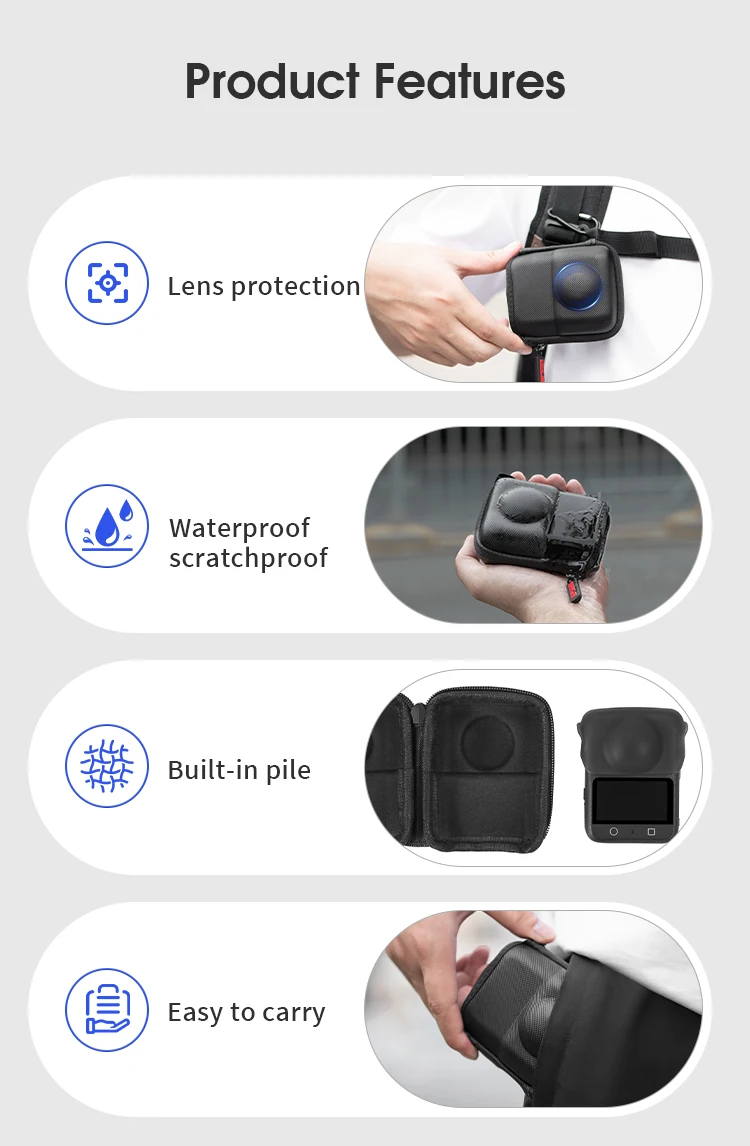 Aufbewahrungstasche für DJI OSMO 360 1 2 Ⅱ Tragetasche Tragbare Mini-Box Sportkamera Wasserdichte Schutztasche OSMO 360 Zubehör – Detail 2