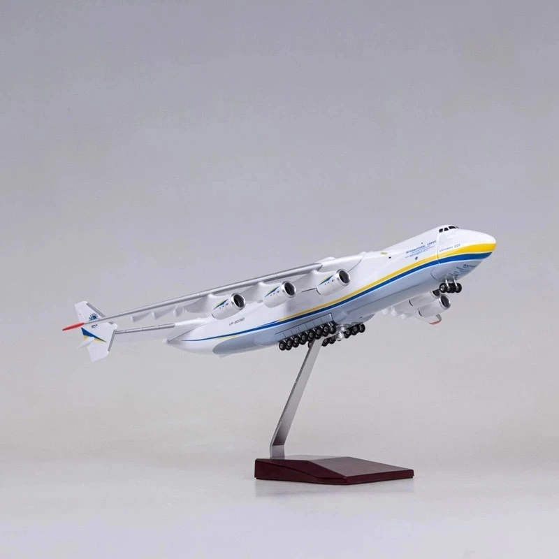 レジンプラスチックレプリカシング航空機、トランスポート飛行機、飛行機ディスプレイ、42cm、1/200スケールモデル (mriya、an225用)