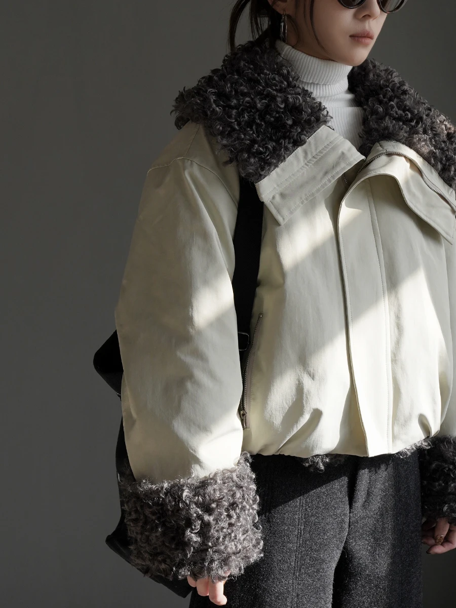 

Зимняя куртка-пилот Warmo2025: Новинка, модный дизайн, с меховым воротником, на молнии, свободного кроя, универсальная, приталенная, короткая, женская верхняя одежда