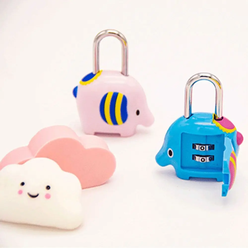 Zinc alloy Digit Password Lock Elephant Shape Random Color Backpack Zipper Lock Padlock Anti-theft Security Coded Lock Travel