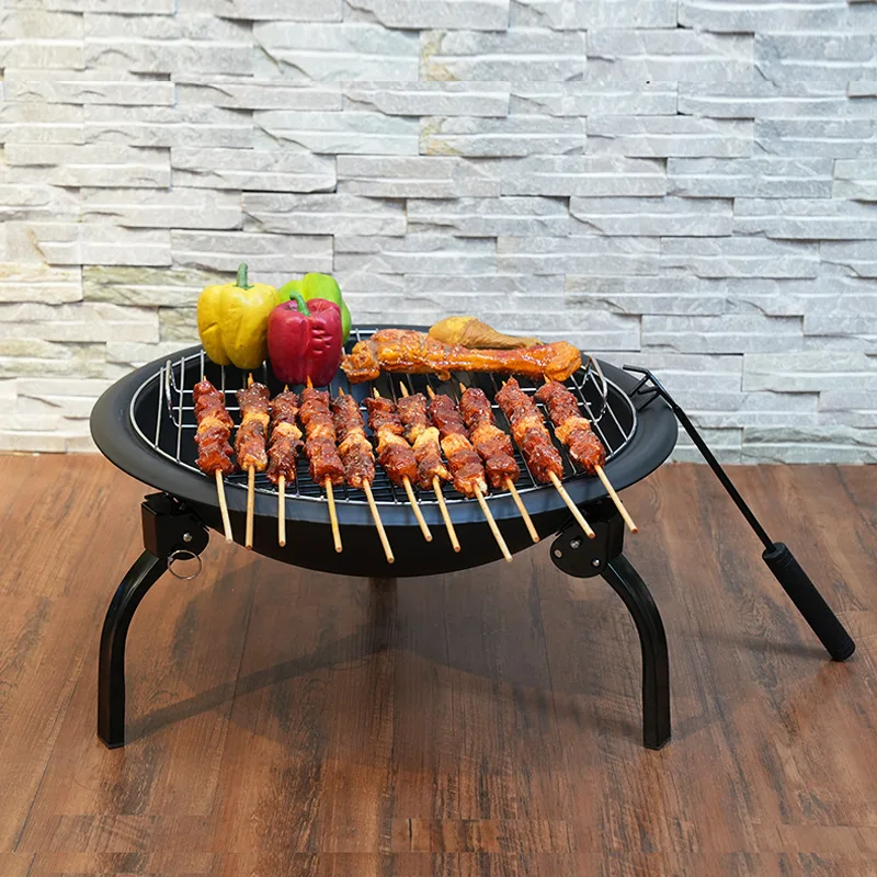 Folding Multifunctional Heating BBQ Brazier Portable Outdoor BBQ Grill Grill Grill Siding Grill Tea BBQ Grill