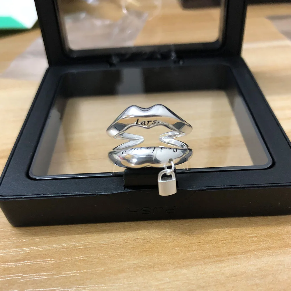Customized Silver Ring 925 Sterling Silver Couple Ring with DIY Hand Engraving Original Pendant Silver Jewelry Customization