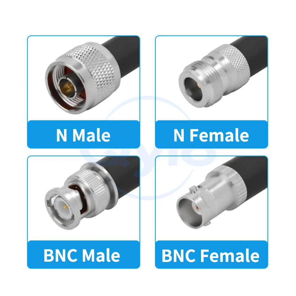 (1pcs) BNC to N Male/Female Connector RG213 Solid Copper Multi-Strand Flexible Adapter Cable BNC to N High-Frequency Cable RG213