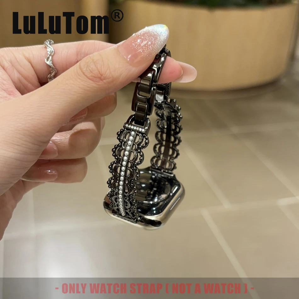 

Ballet Lace Pearl Strap for Apple Watch Series 11 10 9 8 7 6 SE UItra iWatch 49/46/45/44/42/41/40/38mm Luxury Bracelet Watchband
