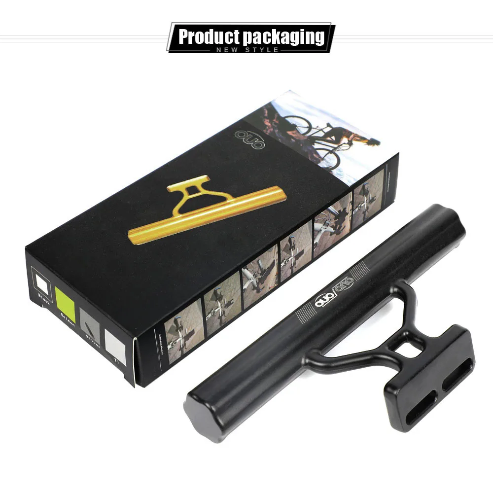 OUO دراجة المقود تمديد الألومنيوم دراجة هوائية جبلية الجبهة ضوء الكمبيوتر قوس دراجة المقود موسع حامل مصباح جبل