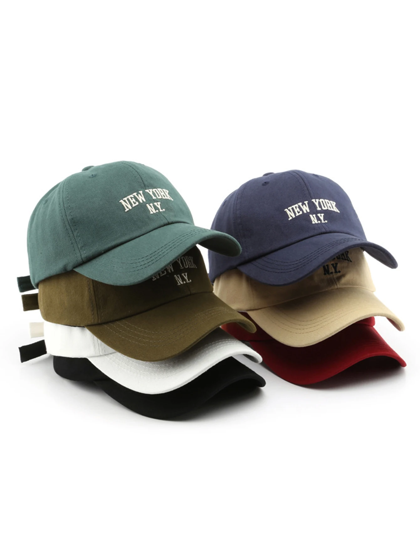 1 unisex all season fashionable pure cotton retro letter NY baseball cap
