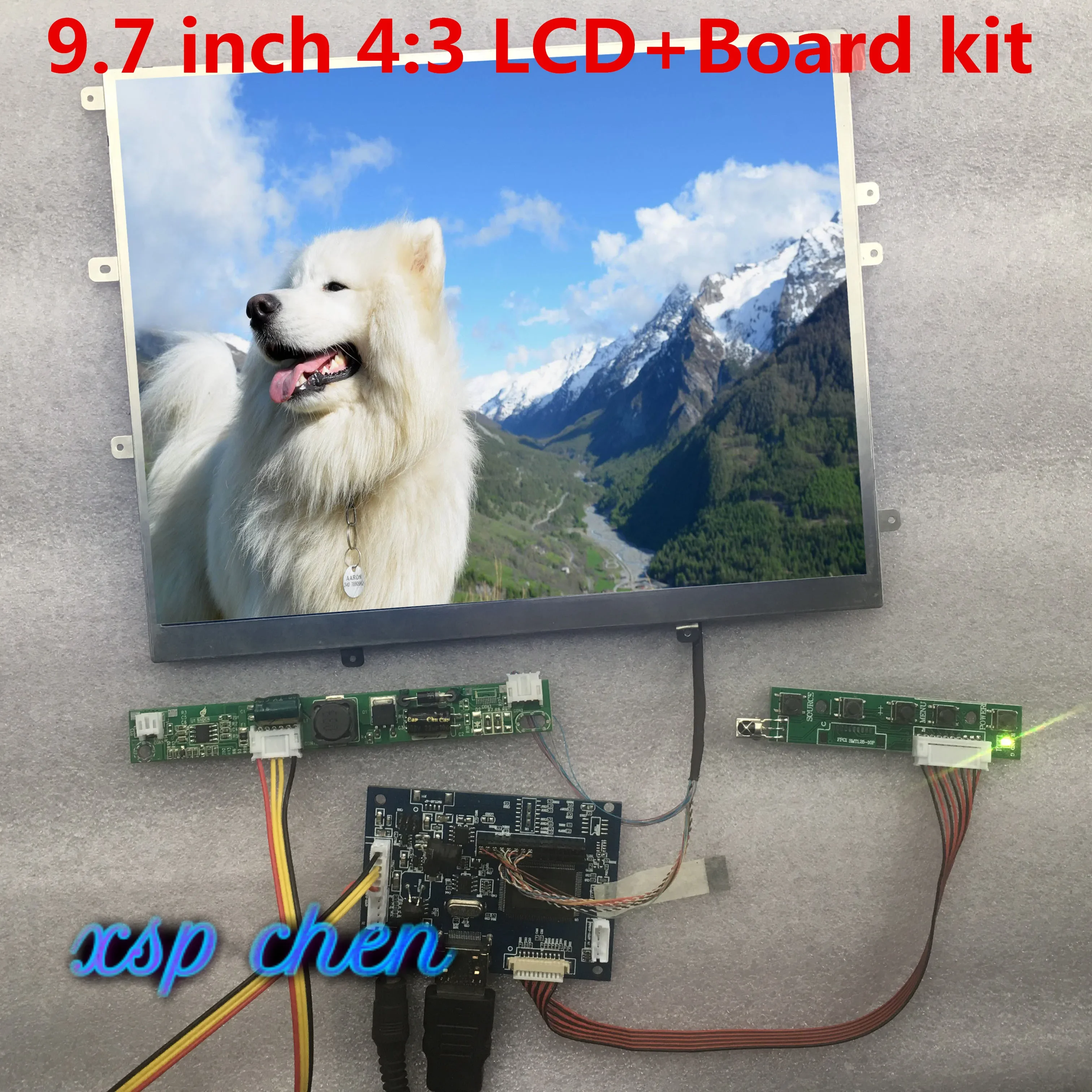 9,7 "pulgadas 1024*768 pantalla HD 4:3 controlador LCD LP097X02 LTN097XL01 placa controladora de monitor HDMI VGA 2AV para Raspberry Pi