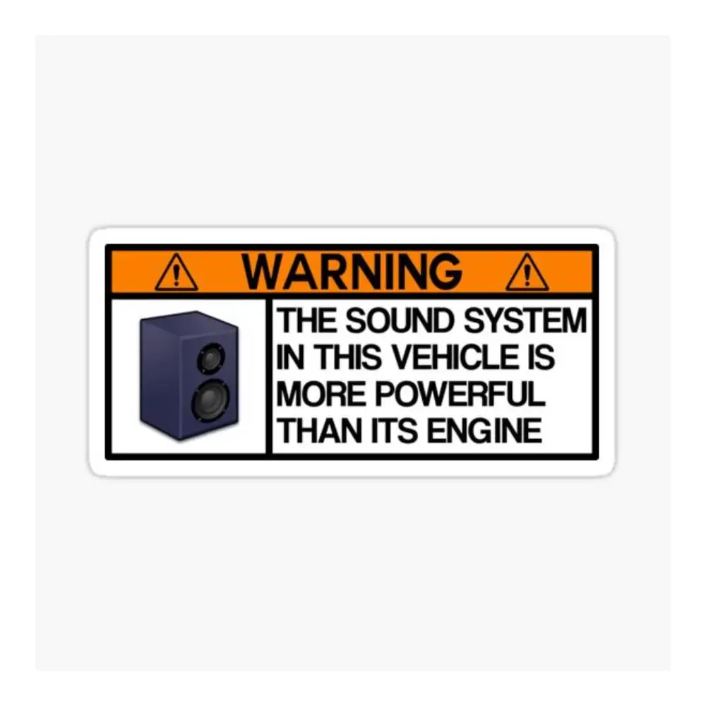 Sound Warning Sticker Car Window Bumpers Die-cut Vinyl Stickers Decorative Accessories