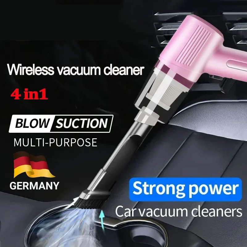 300000Pa Wireless Car Vacuum Cleaner Multifunctional Portable High Power Suction and Blowing Integrated Cleaning Appliance