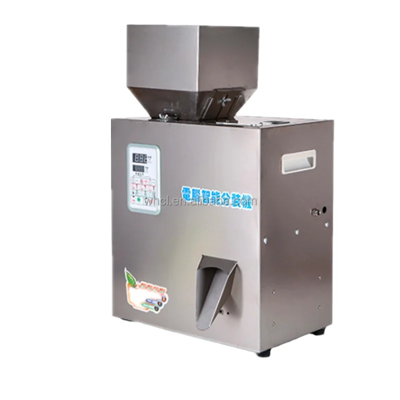 10-500g Cocoa Coffee Beans Dry Spice Weight Filler Tea Grain Granule Powder Racking Weighing Filling Machine