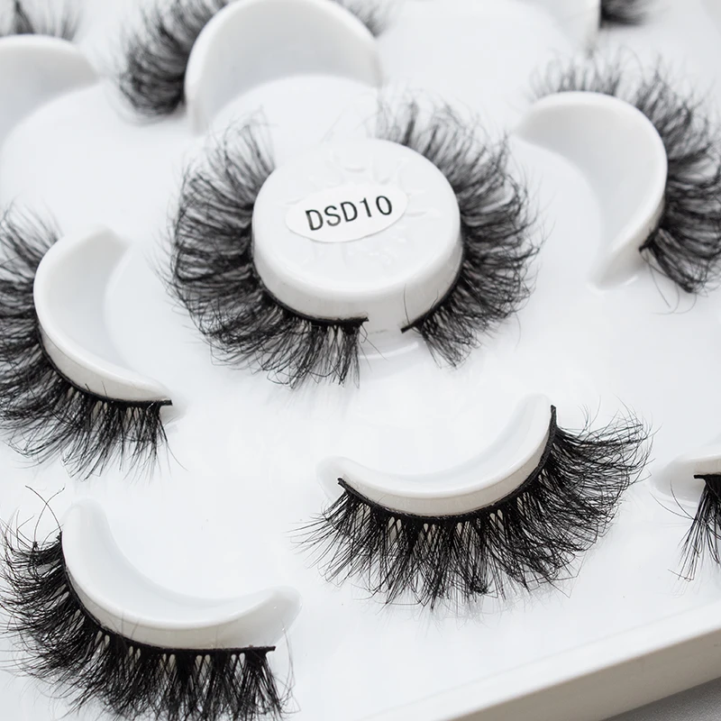 新しい 5 ペア 8-25 ミリメートルナチュラル 3D つけまつげ DINGSEN 偽まつげメイクアップキットミンクまつげエクステンションミンクまつげ maquiagem