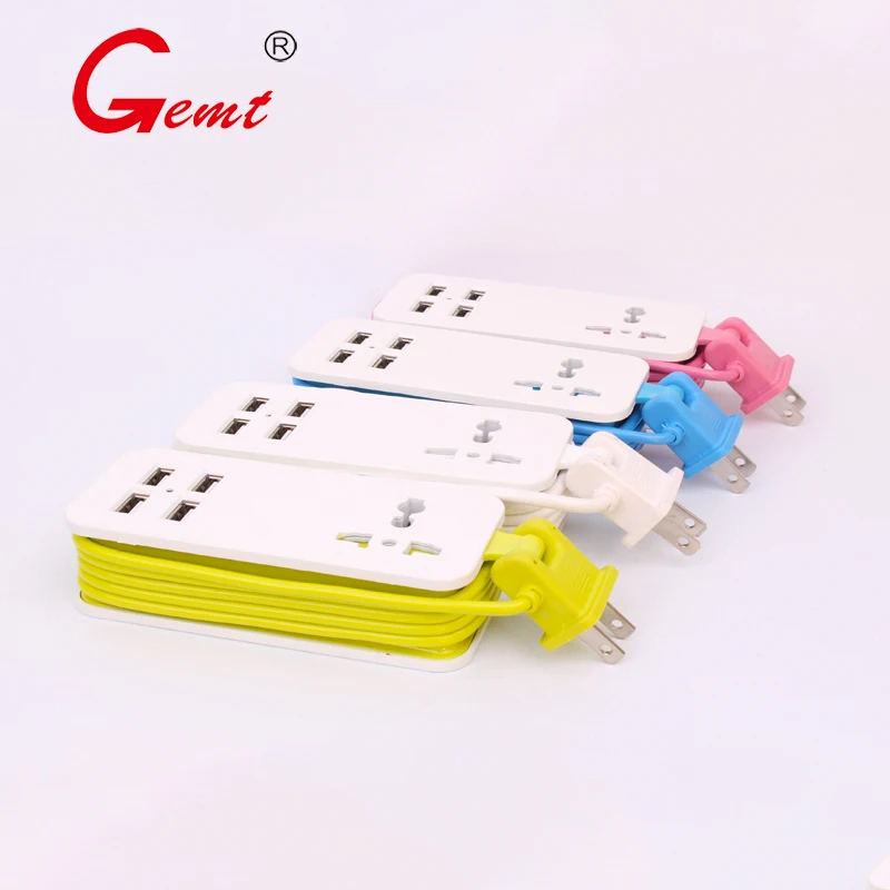 Power Strip Wall Multiple US Plug Socket Portable 4 USB Port for Mobile Phones for Smart phones Tablets charger desktop socket