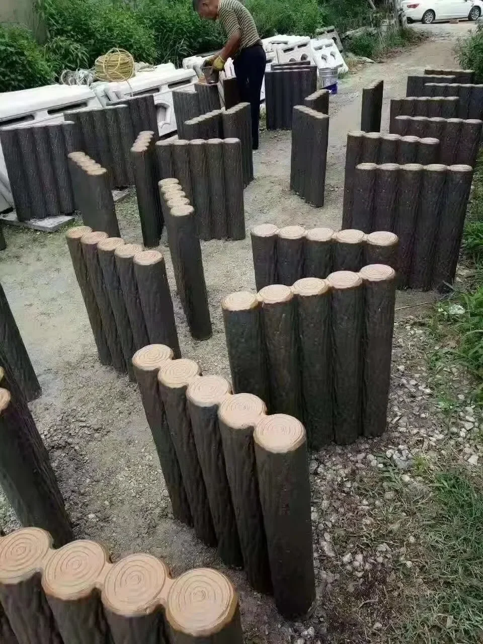 60cm High Precast Garden Decorative Concrete Landscape Edging Plastic Mold for Creating Beautiful Garden Edges