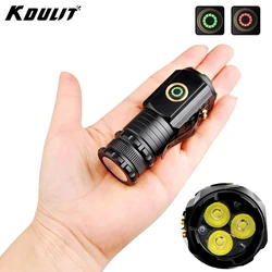 Güçlü Mini EDC LED El Feneri 2000LM Süper Parlak Anahtarlık Işık USB Şarj Edilebilir Torch Kamp Feneri Güç Göstergesi ile