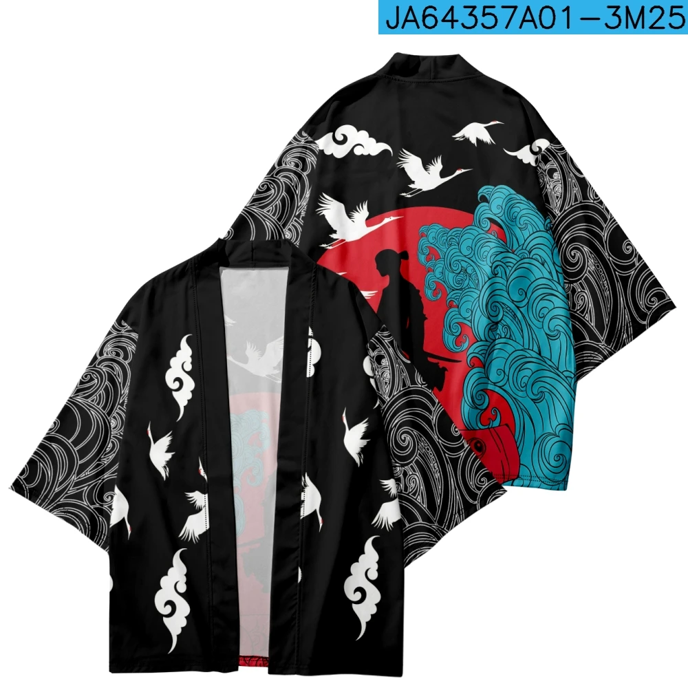 ญี่ปุ่นกิโมโน Cardigan ผู้ชายฤดูร้อนใหม่เสื้อคลุมฮาโอริ Samurai Kimonos คาราเต้ Streetwear เสื้อ Kimono ญี่ปุ่นบุรุษ Haori Yukata