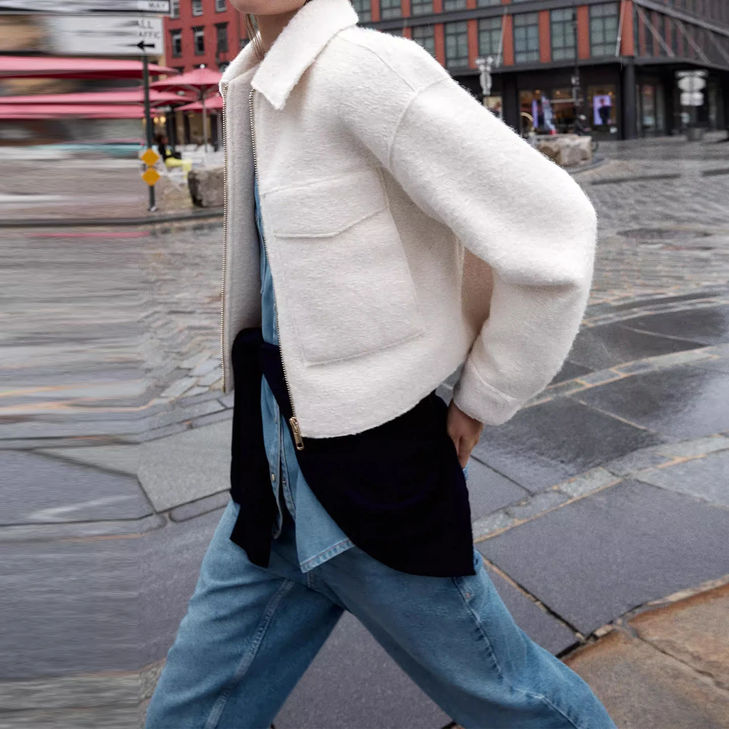 

Z Women's Faion Jaet 2025 New Sle Personali ket Embroidered Cloth Outerwear Breathable Long Sve Zipper Clo...