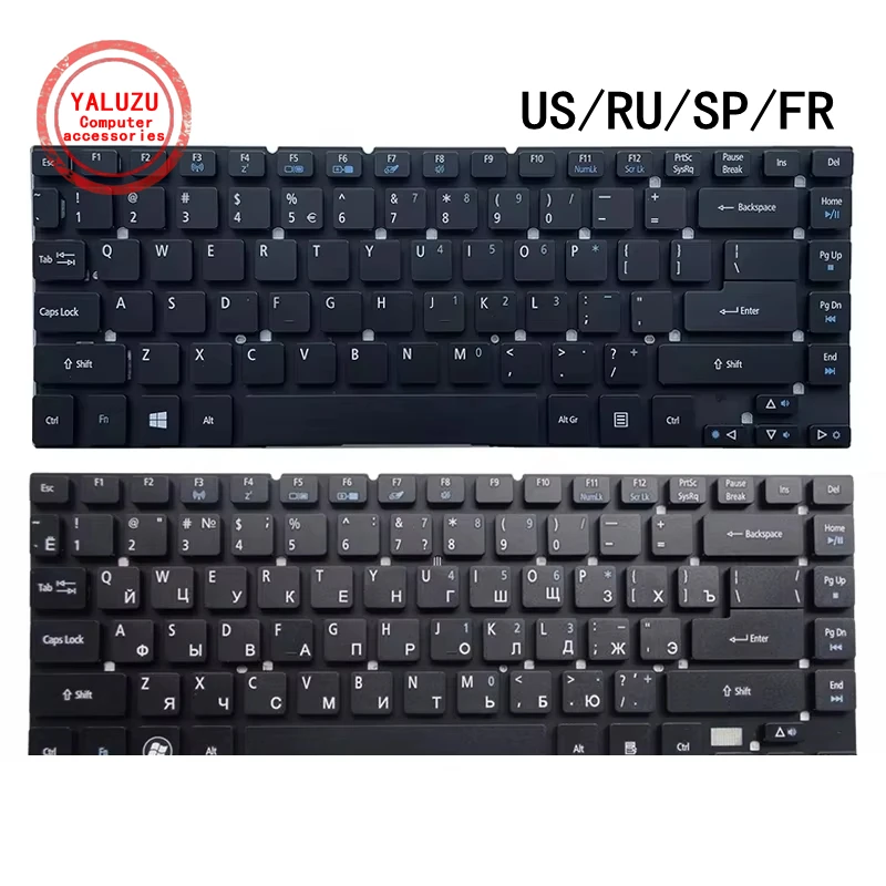 

US/RU/SP/FR Laptop Keyboard For ACER V3-431G V3-471/G/PG E5-411 E5-421G E5-471 For Gateway NV47 NV47H MS2317 For Founder R431