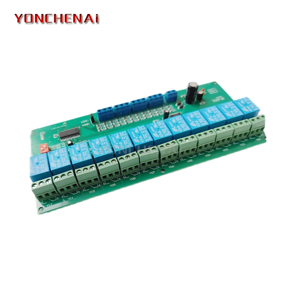 16 Channel Electromagnetic Relay Module, Low Level Trigger, Bidirectional Terminals, 12V/24V Available Voltage Relay 30V DC/AC22