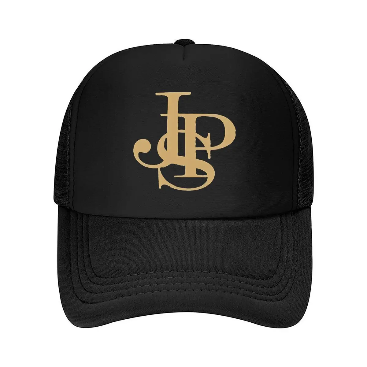 Abstract Gold Monogram Letters Mesh Baseball Cap Hip Hop